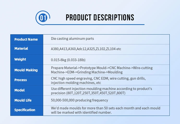 OEM Professional Customized Aluminum Alloy Die Casting Housing Aluminum Die Casting Part