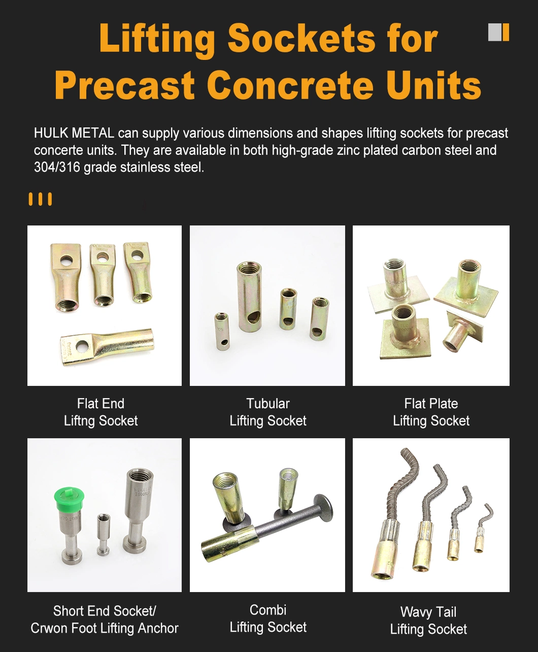 European Standard Precast Concrete Thread Socket Lifting System