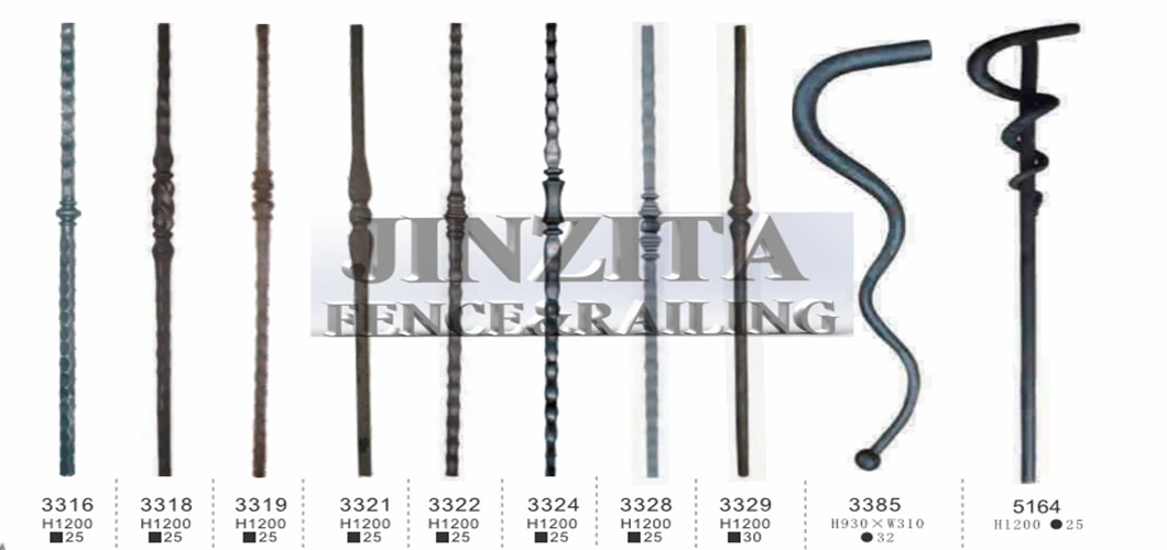 Cast Iron Picket Forged Picket Balcony Fence Baluster Forged Iron Picket Stair Railing Part