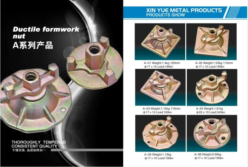 Safe Durable Scaffolding Galvanized Formwork Accessory Tie Nut /Wing Nut