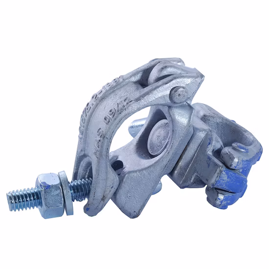Materiale per ponteggi Raccordi per tubi Doppio accoppiatore fisso Morsetto girevole Morsetto per trave forgiata a goccia En74 BS1139 Standard