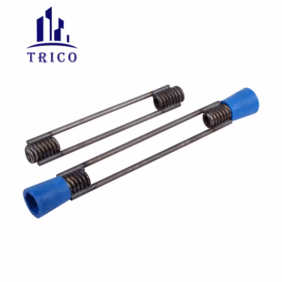 Tirante a spirale per puntone in acciaio per cassaforma in calcestruzzo con cono in plastica
